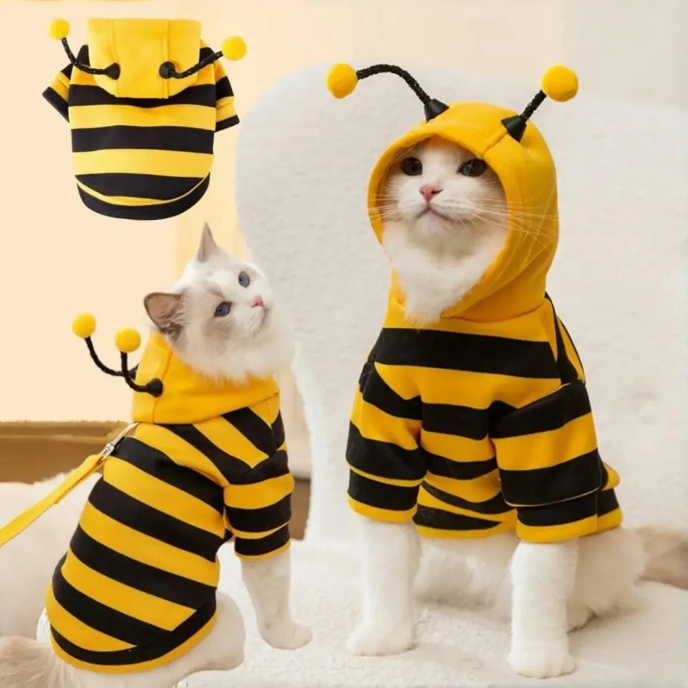 Bee Pet Hoodie – Cute Halloween Costume for Dogs & Cats