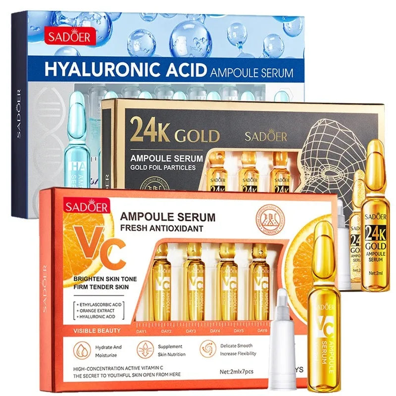 ✨🍊 Vitamin C Face Brightening Serum – Dark Spot Care, Pore Minimizing & Anti-Aging Gold Essence with Hyaluronic Acid