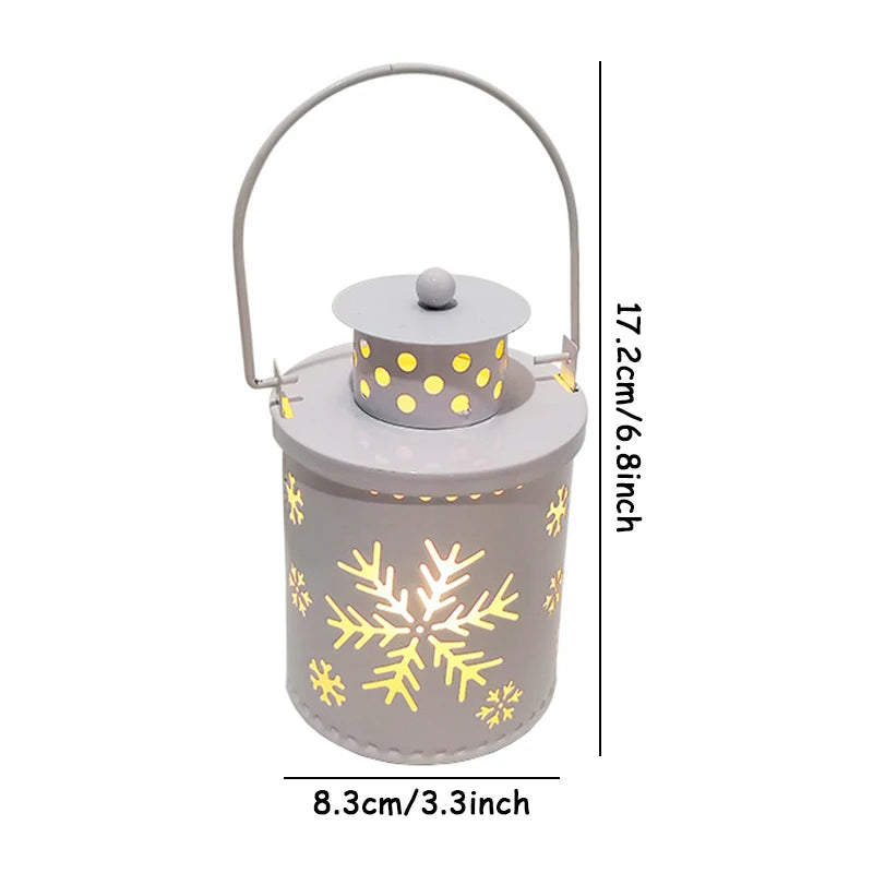 Vintage Christmas Lantern – LED Hanging Holiday Décor
