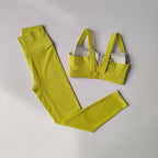 Seamless Yoga Set for Women, Workout Sportswear, Gym Clothing, Fitness Push Up Bra Set, High Waist Leggings, 2Pcs Sports Suits