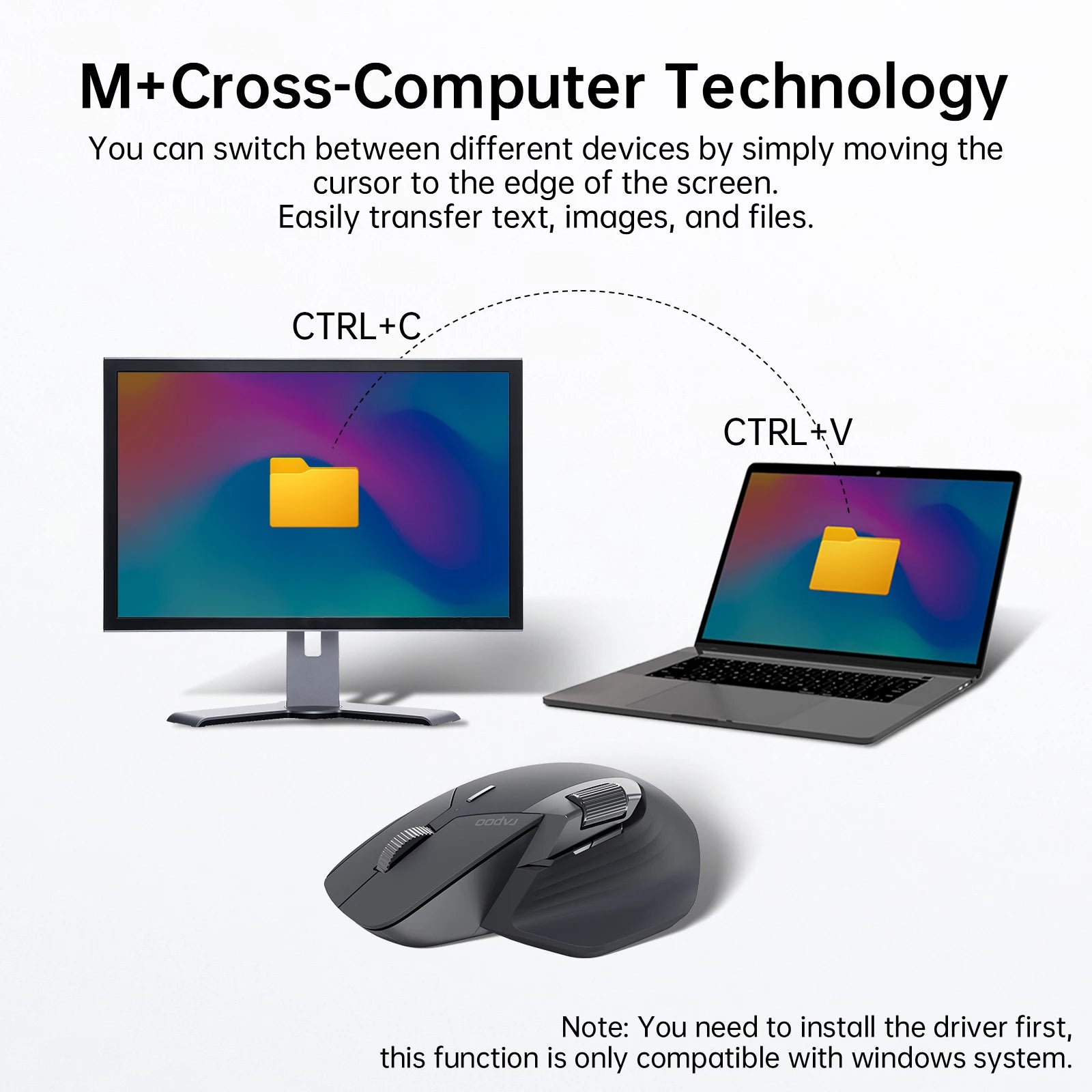 🖱️⚡ Rapoo MT760L / MT760M Multi-Mode Rechargeable Wireless Mouse – 4000 DPI
