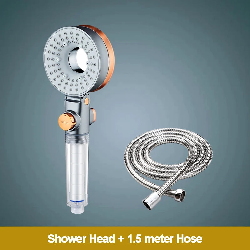 🚿💧 Double-Sided Shower Head – 3 Spray Modes Water-Saving Rainfall Shower with Filter & Booster Nozzle