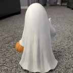 Halloween Ghost Pet Figurine – Funny Resin Spooky Décor