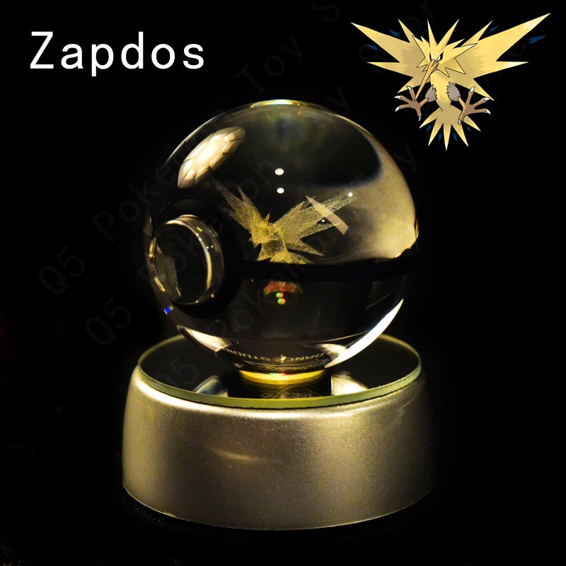 Pokémon Crystal Ball 3D Night Light – Mewtwo, Pikachu & Gengar