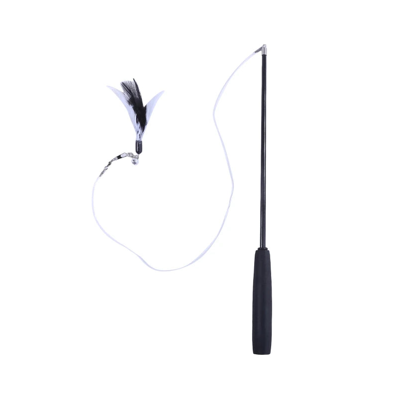 🎣🐾 Telescopic Cat Teaser Wand – 3-Section Fishing Pole Stick