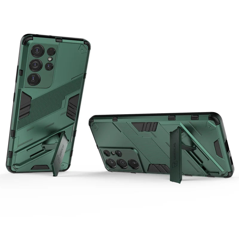 Solid Armor Cyber Shockproof Case with Stand for Samsung Galaxy