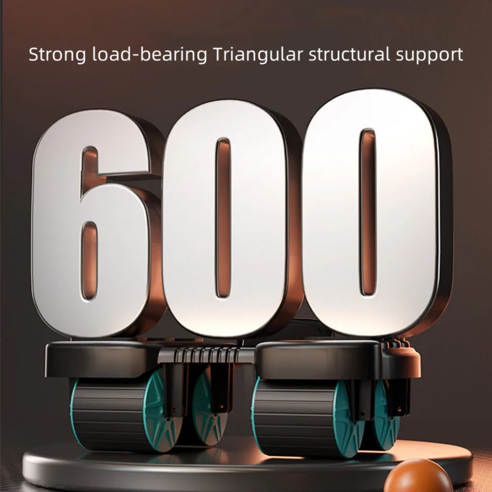 Abdominal Wheel Exerciser with 6-Wheel Support