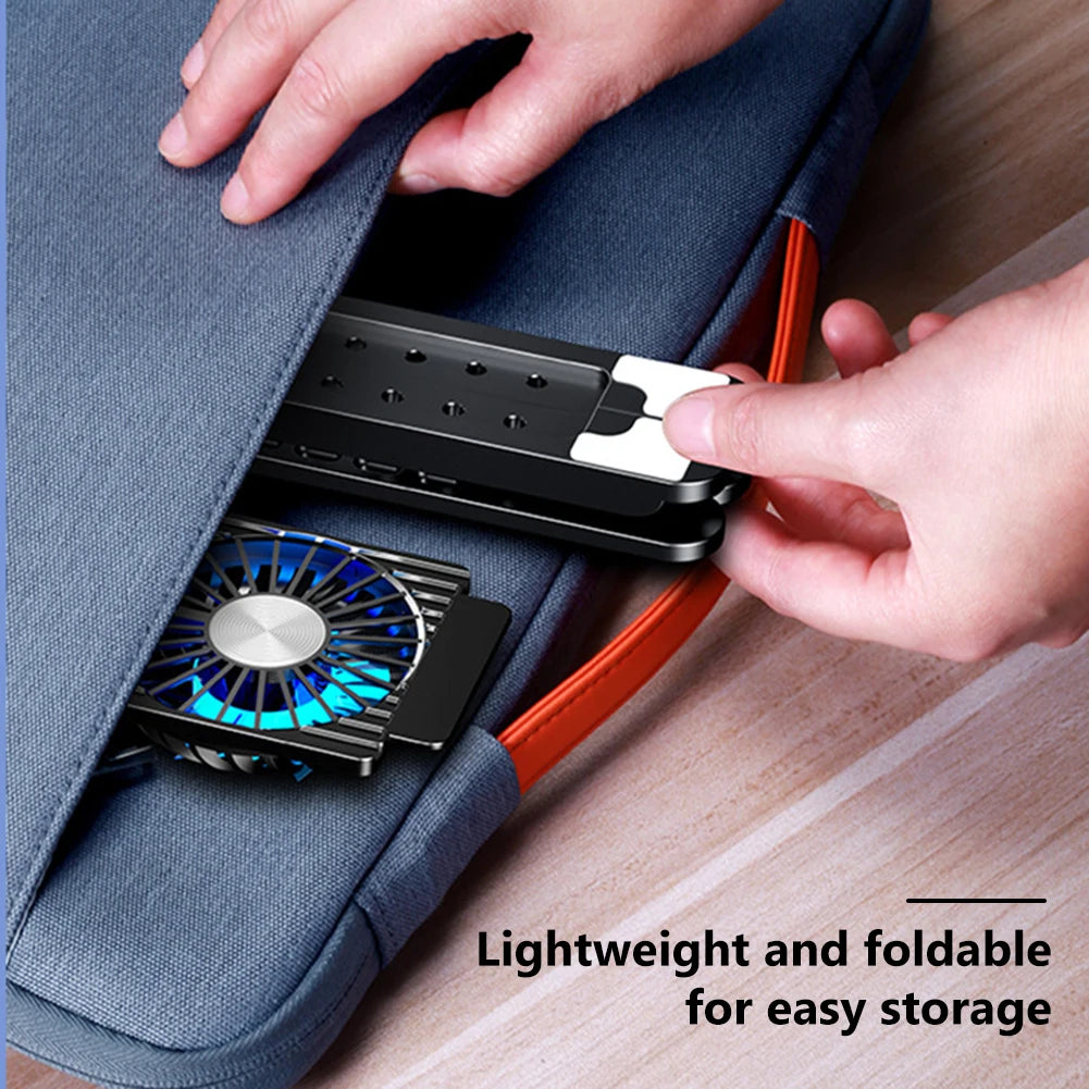 🌈❄️ Laptop Cooling Pad 2/4 Fans – RGB Foldable Stand (11–17.3”)