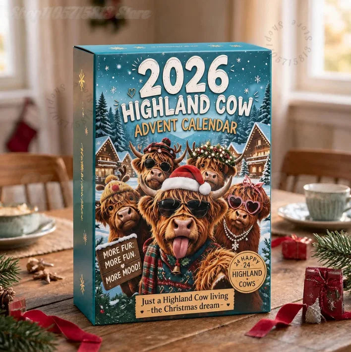 Highland Cow Advent Calendar – 24-Day Christmas Countdown