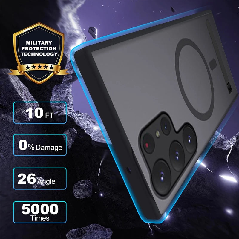 UYUXIO Magnetic Stand Case for Samsung Galaxy S24 / S23 / S22 Ultra Plus