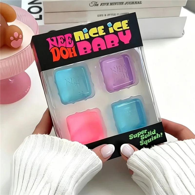NeeDoh Nice Cube 4-Pack – Slow-Rebound Sensory Fidget Toys