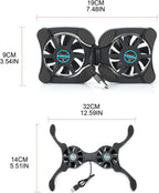 ❄️💻 Ultra Slim Laptop Cooling Pad – Low Noise Portable Cooler (7–15”)
