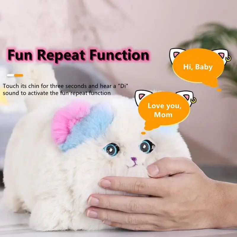 🐱🐶✨ Simulation Electric Plush Cat & Dog Toy – Interactive Talking Huggy Pet for Kids | Electronic Companion Gift