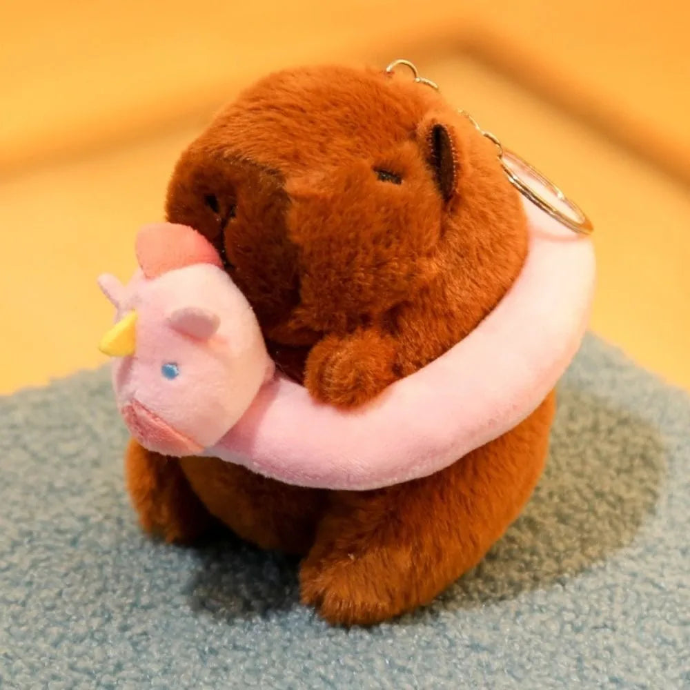 🦫🪽 Cute Capybara Plush Toy – Fluffy Anime Stuffed Animal with Hoodie & Wings | Small Simulation Doll Gift