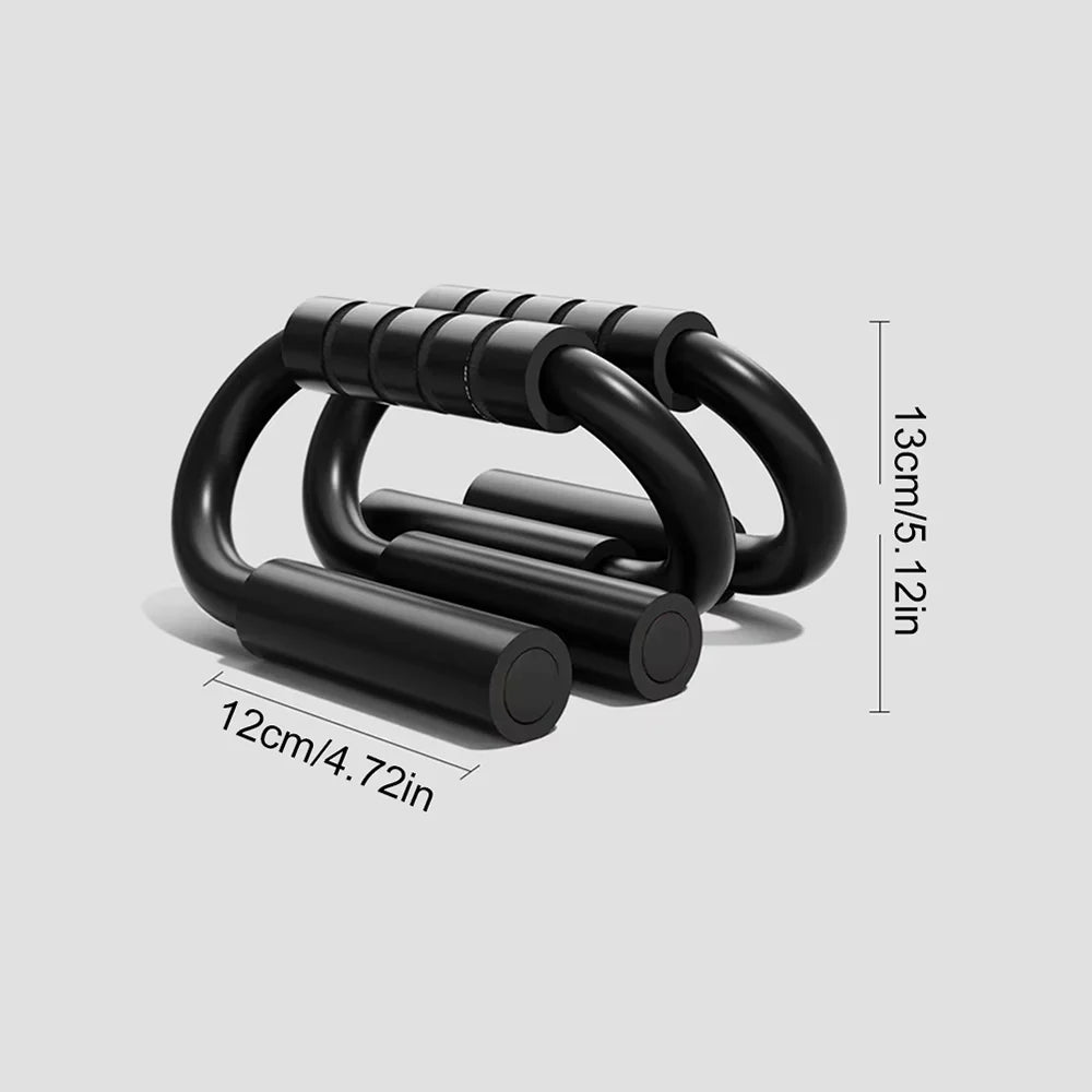 S-Type Push Up Bars – Anti-Skid Foam Handle & Thickened Steel Home Fitness Equipment💪🔥