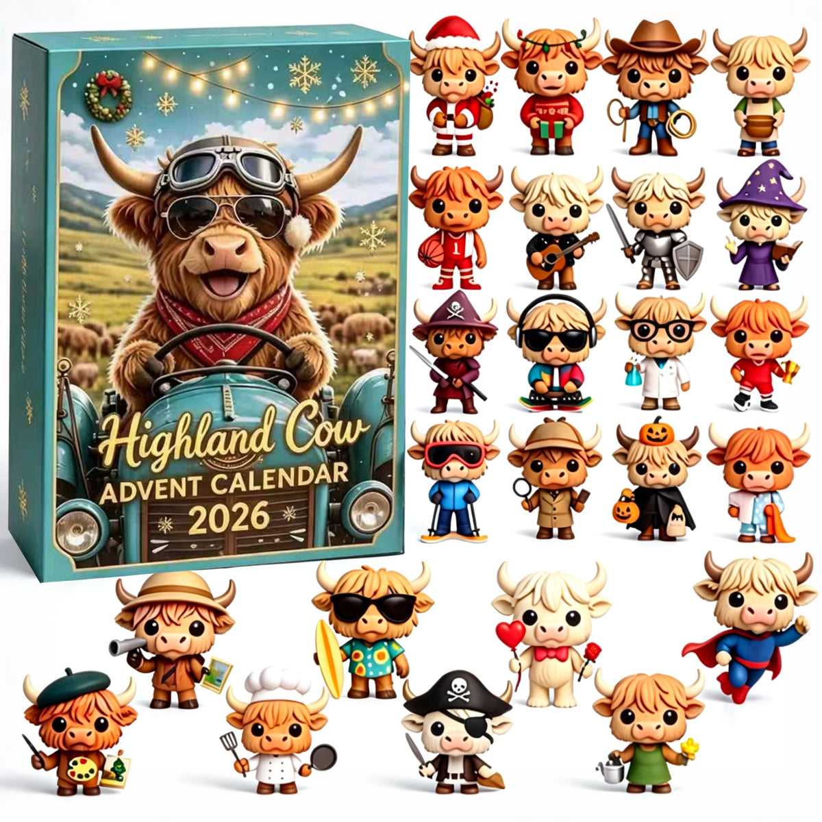 Highland Cow Advent Calendar – 24-Day Christmas Countdown
