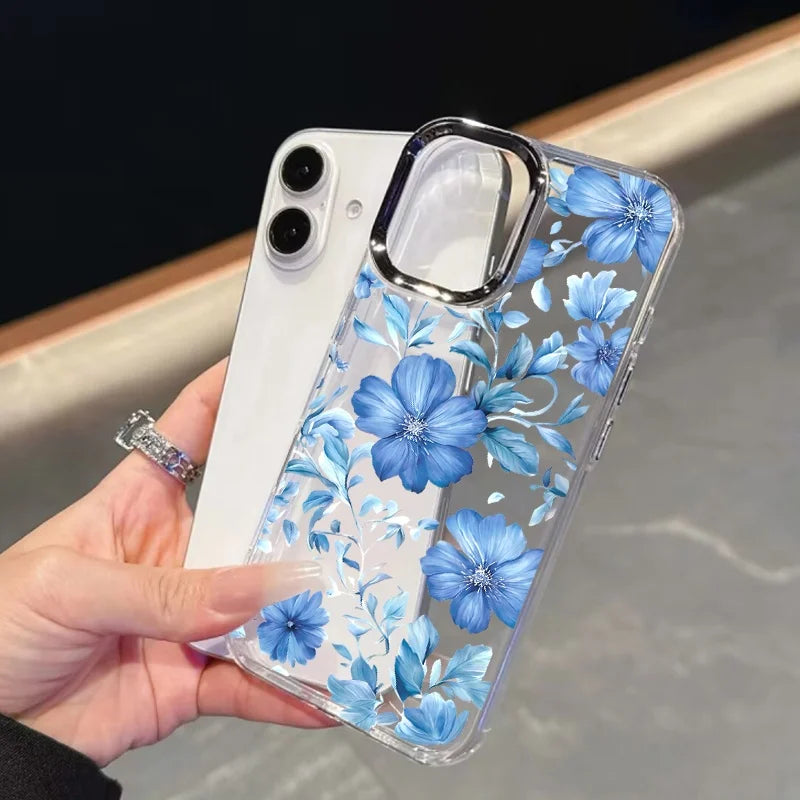 Daisy Floral Clear Phone Case with Metal Lens Frame for Google Pixel