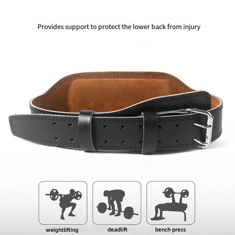 Professional Leather Squat Belt 🏋️ | Durable Back Support for Heavy Lifts 🦾✨