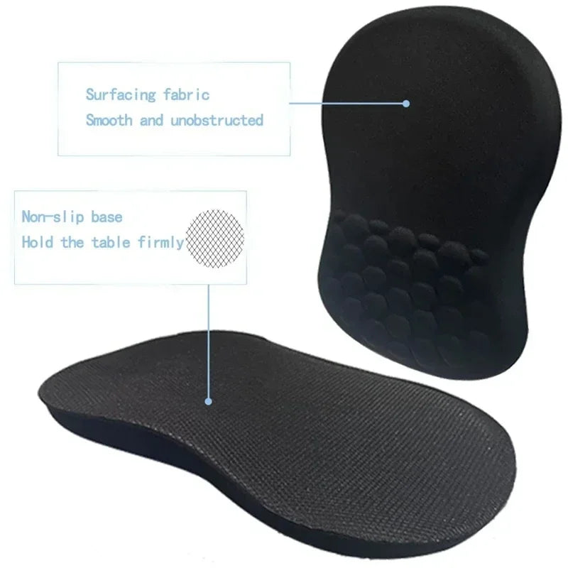🖱️💖 Ergonomic Mouse Pad with Gel Wrist Support – Premium Lycra Fabric