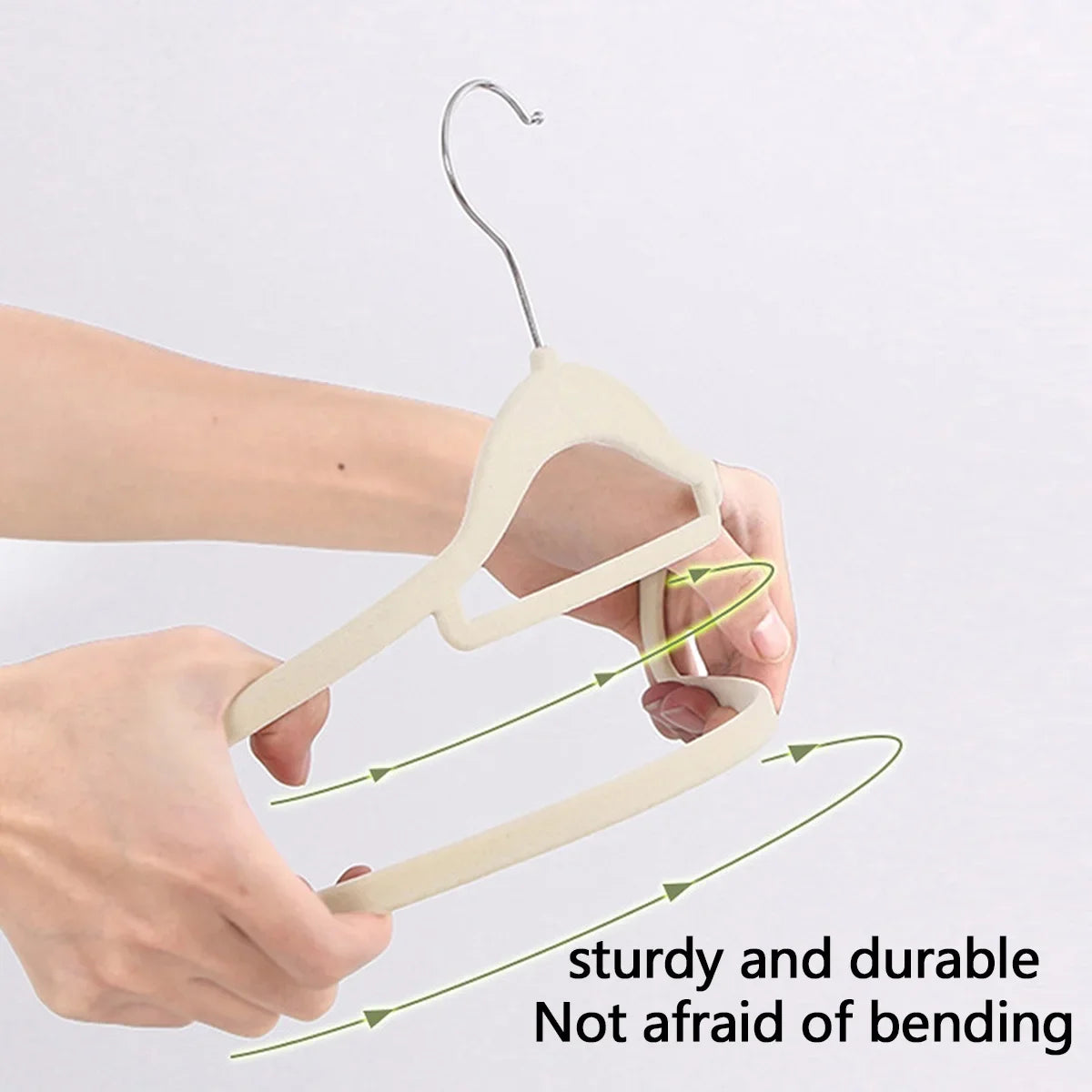 👗✨ 10pcs High-End Velvet Clothes Hangers | Non-Slip Flocked Felt Solid Hangers 🖤 | Heavy-Duty Slim Wardrobe Hangers