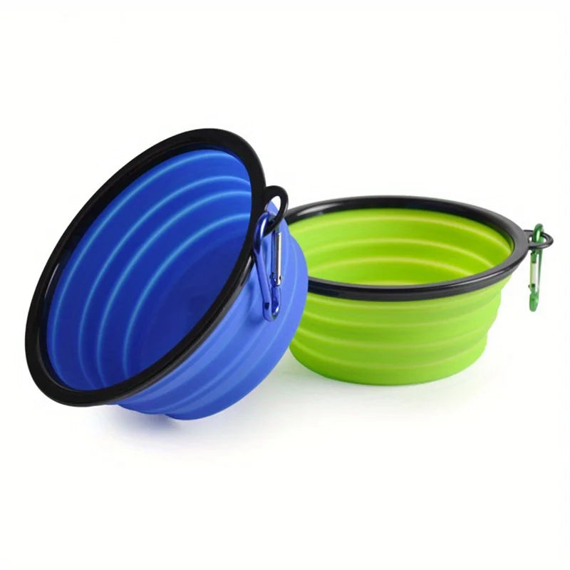 🐾🥣 Portable Folding Silicone Dog Travel Bowl – Food & Water
