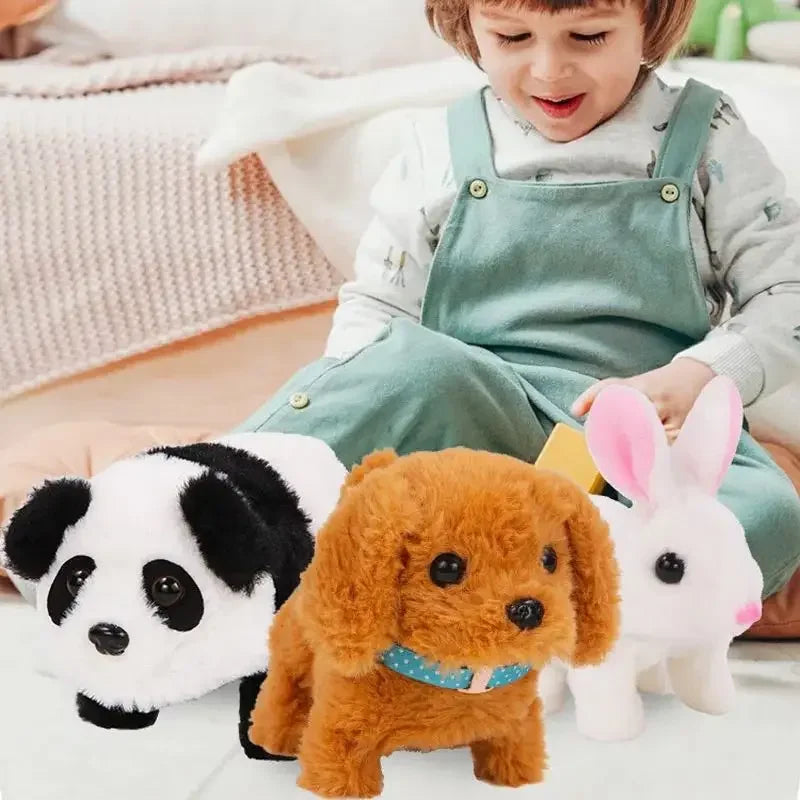 🐶🎶 Baby Walking & Barking Plush Puppy Toy – Interactive Electronic Pet with Tail Wagging | Montessori Toy for Toddlers & Kids