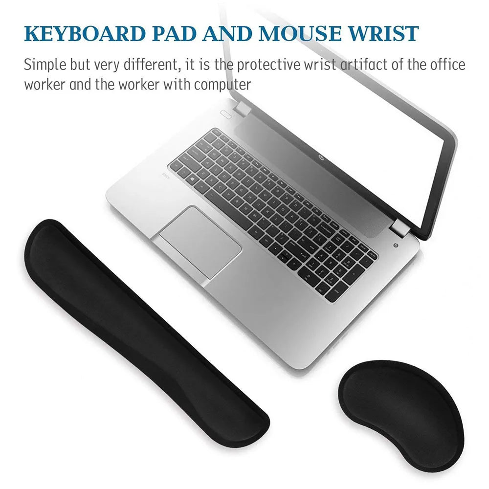 ⌨️🖱️ Widen Memory Foam Wrist Rest Set – Keyboard & Mouse Support