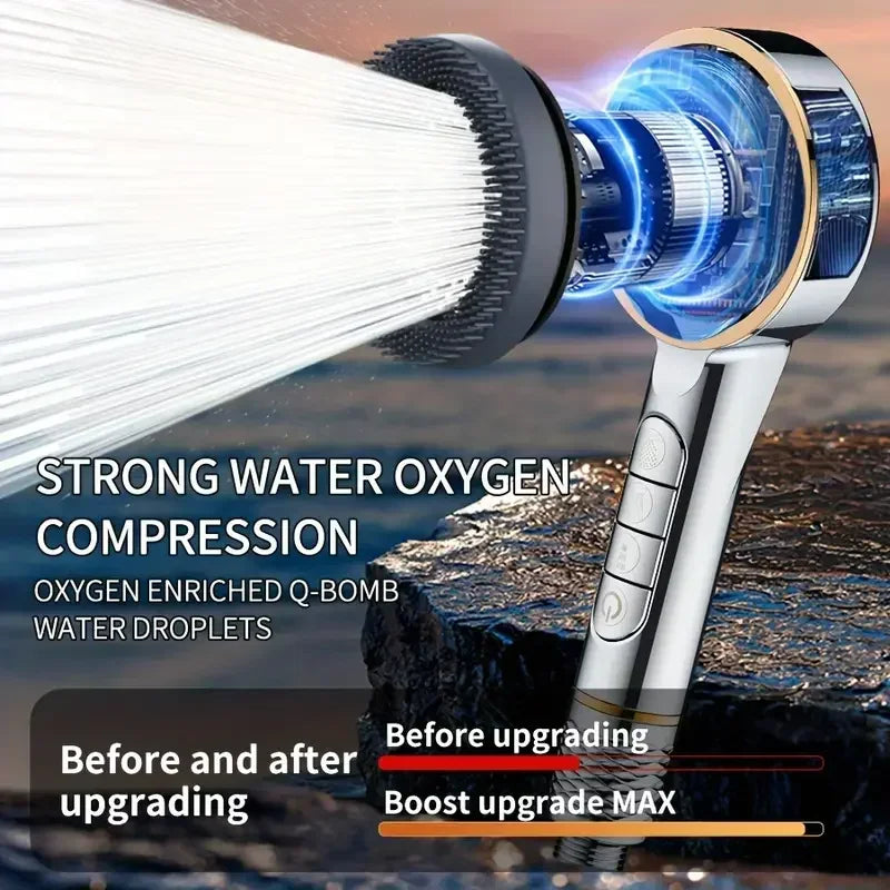 🚿💧 Four-Speed Filtered Supercharged Shower Head – Water-Seal High-Pressure Multi-Functional Bathroom Sprayer (1PC)