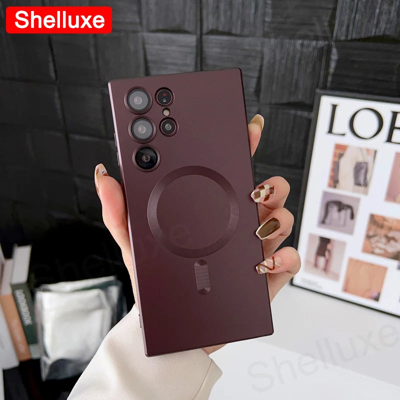 Luxury MagSafe Magnetic Soft TPU Case for Samsung Galaxy S25 Ultra / EDGE