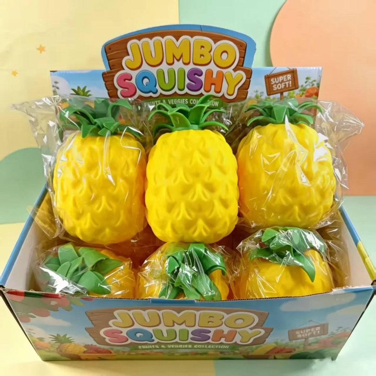 Jumbo Pineapple Squishy Stress Ball – Slow-Rising PVC Fidget Toy