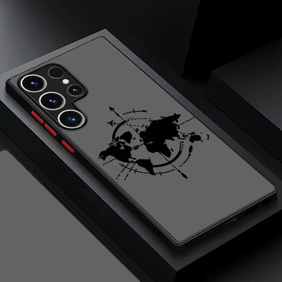 Line Airplane Topographic Phone Case for Samsung Galaxy S Series