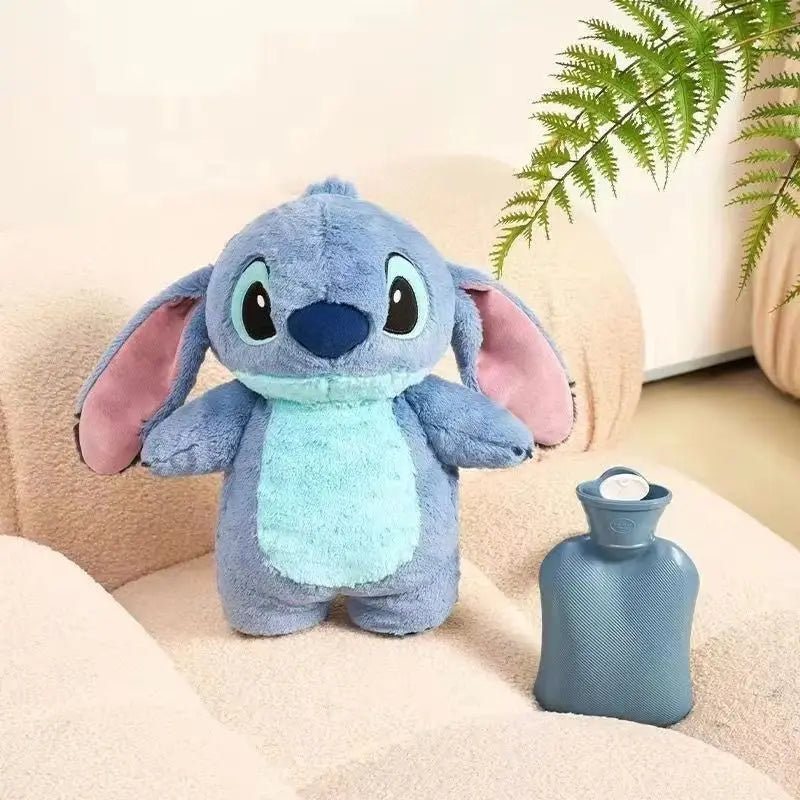 Stitch Plush Hot Water Bottle – Extra Large Hand Warmer & Cozy Gift 💙✨