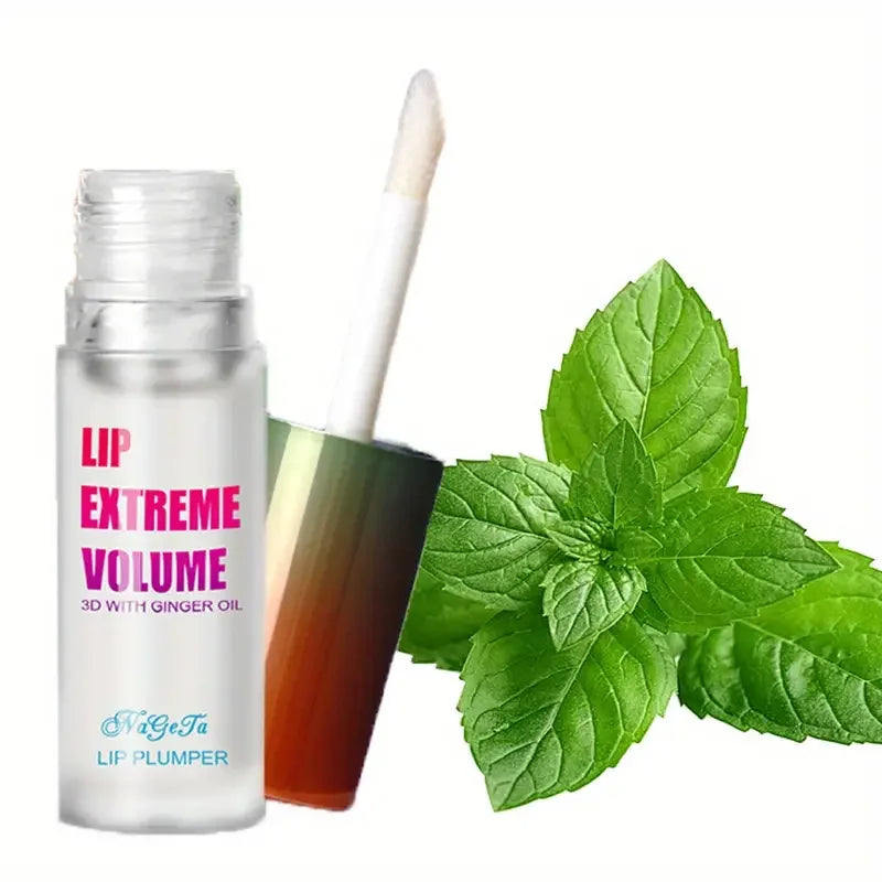 Ginger And Mint Lip Plumper Oil Radiant, Plumping Lip Volumizing Serum for Smoother, Fuller Lips for Youthful and Sexy Look