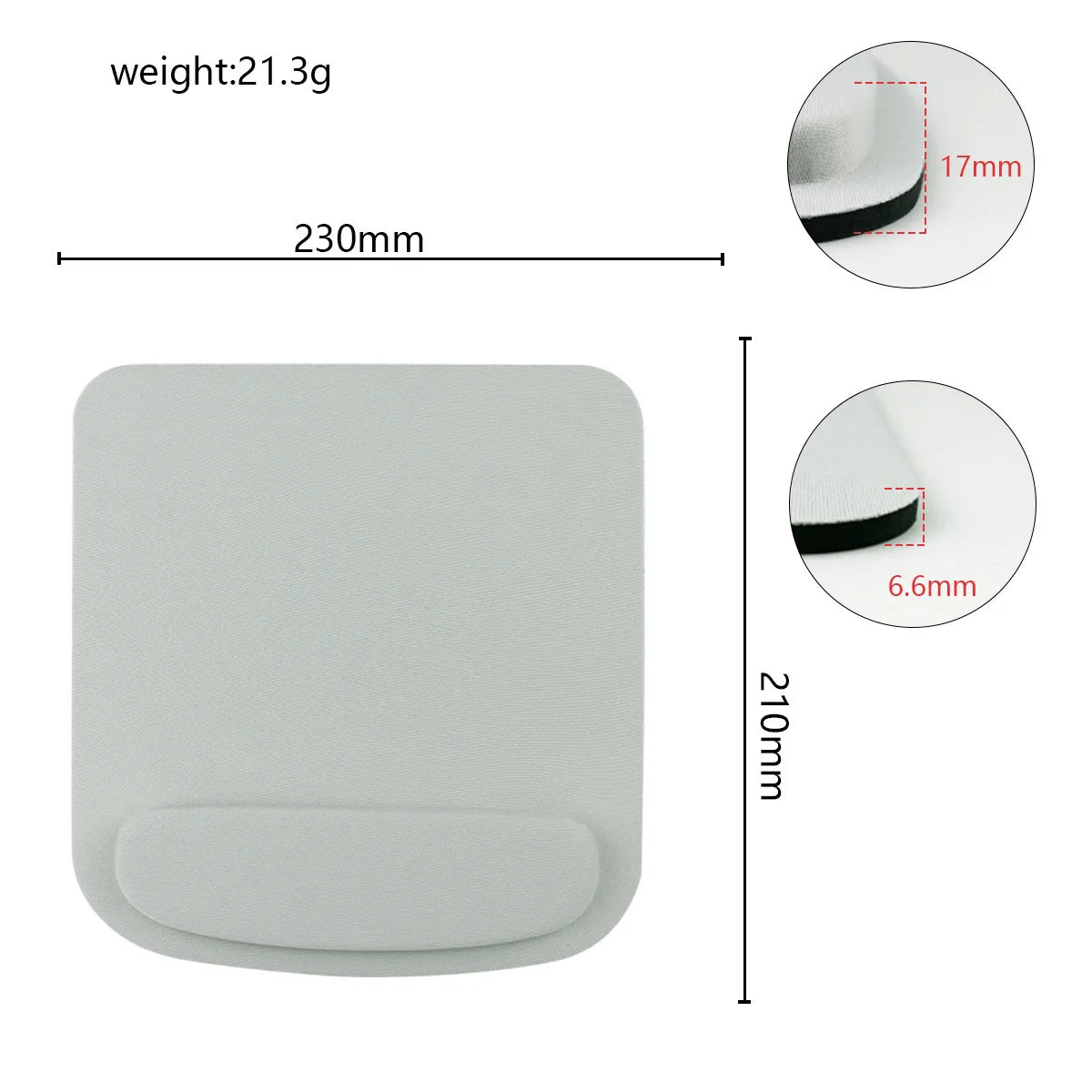 🖱️💚 EVA Ergonomic Game Mouse Pad with Wrist Support – Solid Color