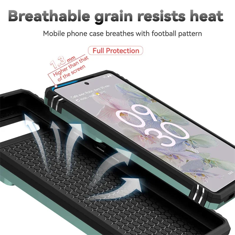 Slide Camera Armor Case with Magnetic Ring Holder for Google Pixel