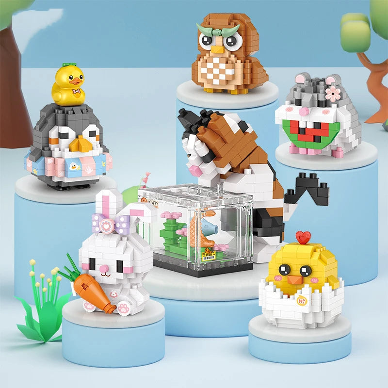Mechanical Rabbit Building Blocks Cute Animal Mini Building Blocks – Creative DIY Bricks Toy for Kids ...