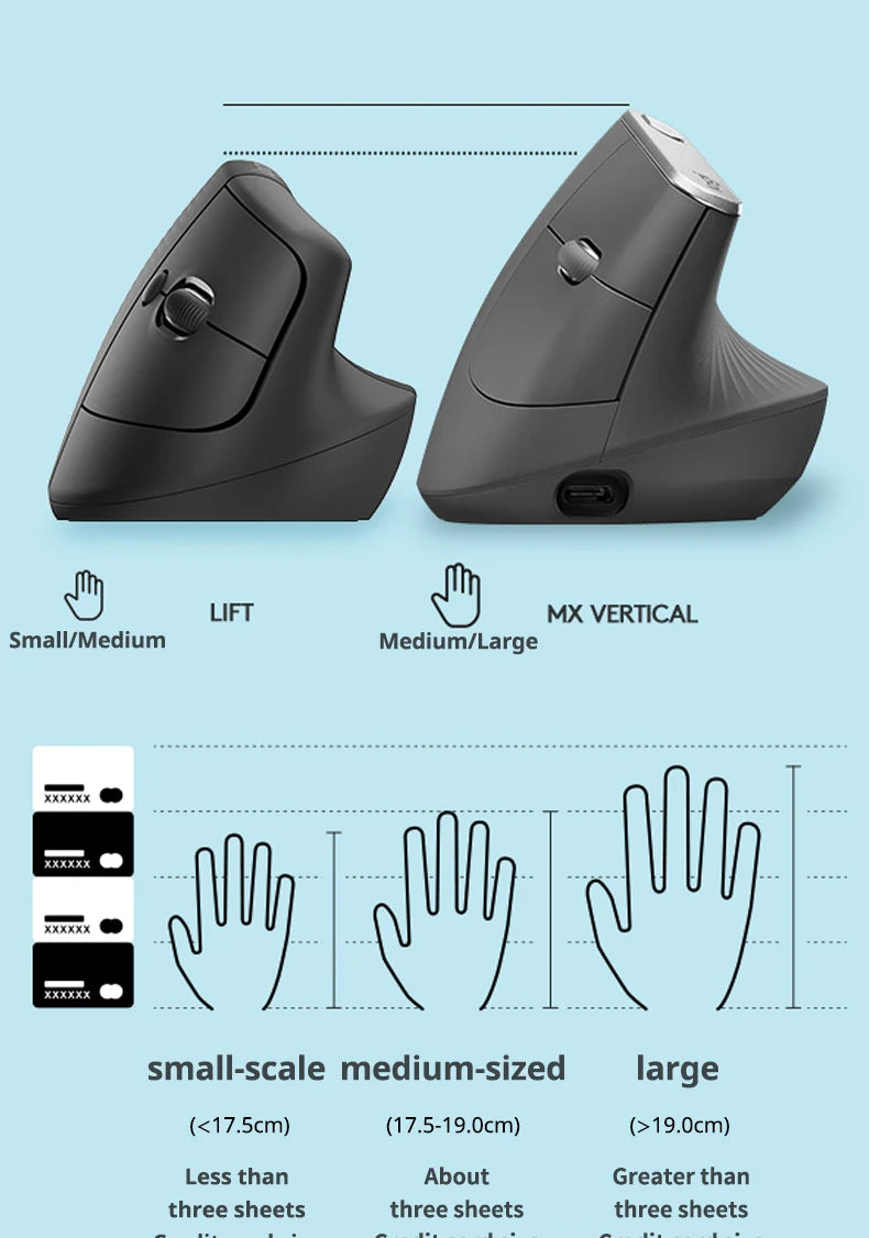 🖱️💜 Logitech Lift Vertical Ergonomic Wireless Mouse – Silent Click Dual Mode