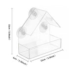 🐦✨ Transparent Window Bird Feeder House | Suction Cup Glass Feeder 🪟 | Outdoor Hummingbird Gazebo Feeding Cage Accessory