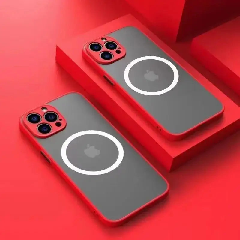 Luxury Matte Armor Magnetic MagSafe Case for iPhone 15 / 16 / 14 / 13 / 12 / 11