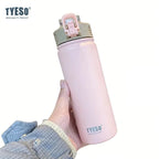 TYESO Thermos Bottle 600ML / 750ML – Stainless Steel Insulated Straw Water Bottle 💧✨