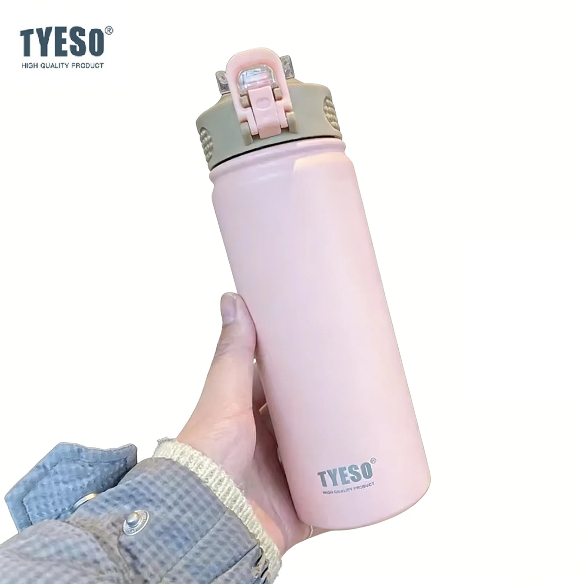 TYESO Thermos Bottle 600ML / 750ML – Stainless Steel Insulated Straw Water Bottle 💧✨