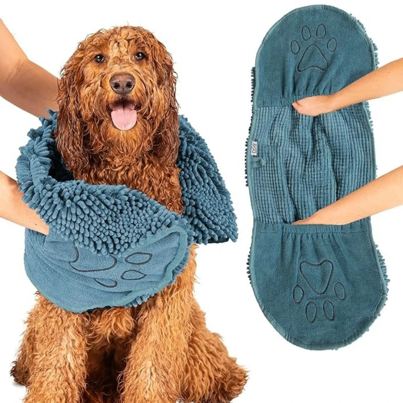🛁🐾 Pet Absorbent Bath Towel – Quick-Drying Golden Hair Blanket