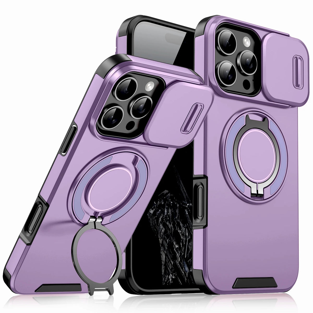 Shockproof Armor Phone Case – Protective Stand & Car Mount Cover