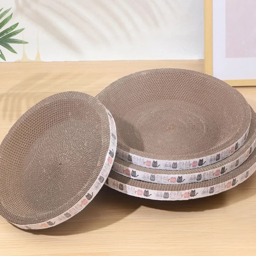 Cat Scratching Board Claw Sharpener Cat Nest No Shavings Corrugated Paper No Debris Cat Paw Basin Wear Resistant Bowl Shaped Toy