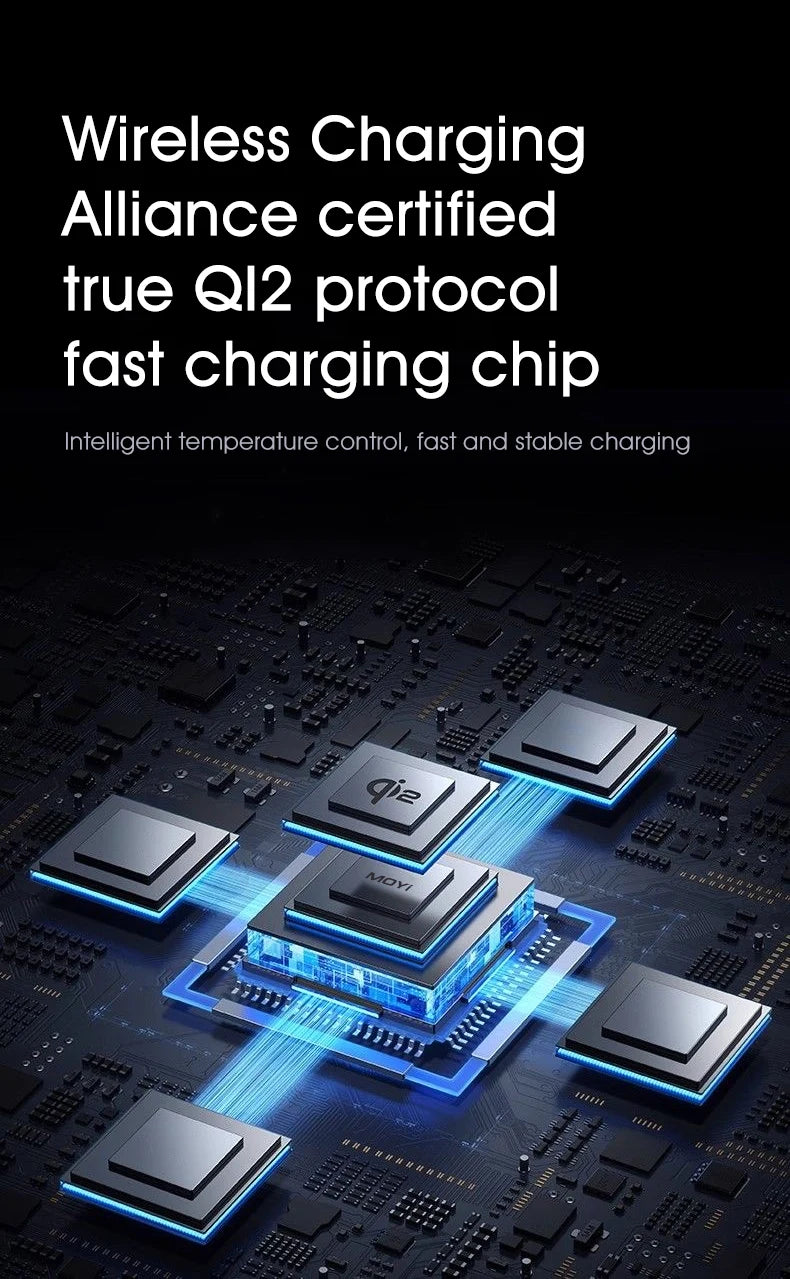 Qi2 3-in-1 Magnetic Wireless Charger – Touch Button Fast Charging Dock
