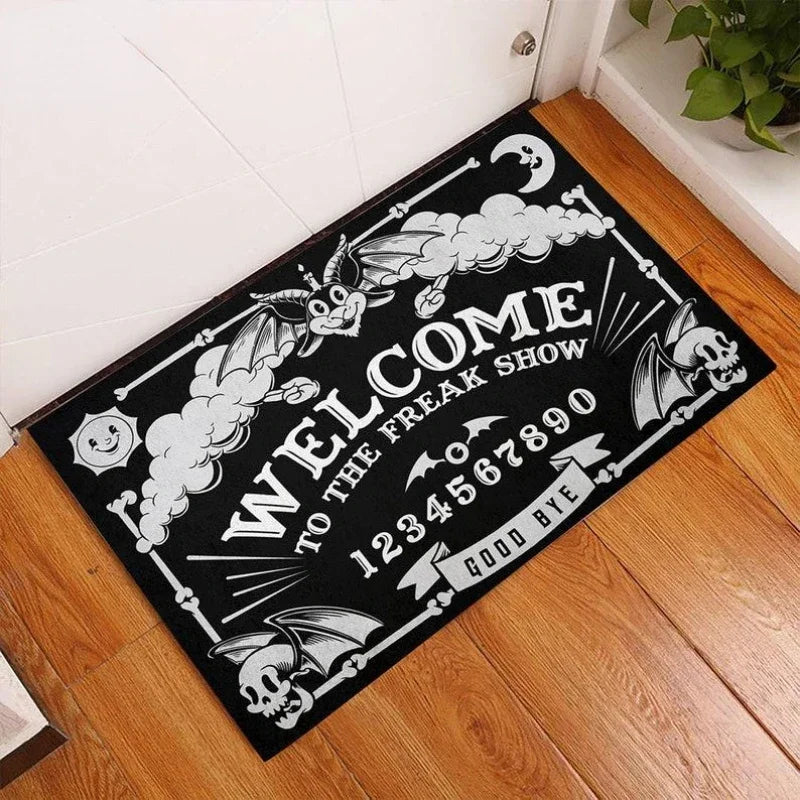 Gothic Witch Welcome Doormat – Mystical Halloween Rug