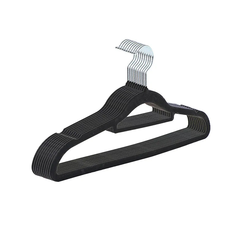 👗✨ Velvet Clothes Hangers Non-Slip (2–60 PCS) | Sturdy Drying & Storage Hangers 🖤 | Wardrobe Organizer Hangers for Bedroom & Closet