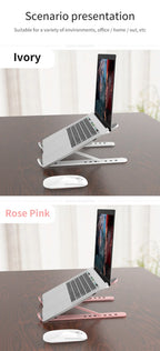 💻📐 Portable Foldable Laptop Stand – Cooling Riser Support Base