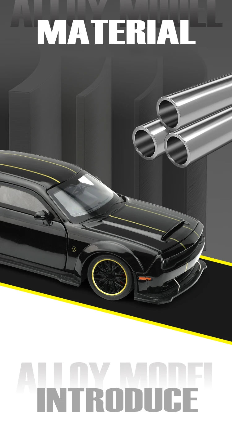 1:32 Dodge Challenger SRT Hellcat Redeye V8 Alloy Metal Diecast Model American Muscle Sports Car Collection For Hobby Decor
