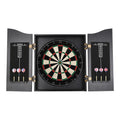 Wall‑Mounted Dartboard Cabinet Set 🎯 Classic MDF & Sisal Dart Board for Adults | Includes Cabinet, 6 Darts & Accessories | Home & Game Room Decor